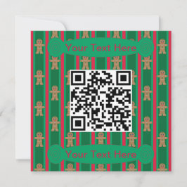 Invitación Hombre de Jengibre de Navidad Divertido y Elegante