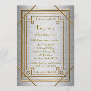 Invitación Hombre de la fiesta de cumpleaños, estilo de
