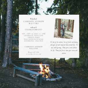Invitación Hombre en la Celebración de la Vida en el Bosque