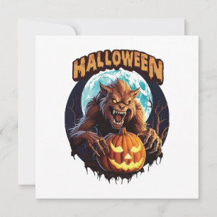Invitación Hombre Lobo de Halloween