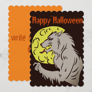 Invitación Hombre lobo en luna llena