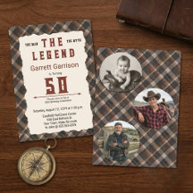 Hombre Mito Leyenda Moderno Plaid Burgundy 50ª Fot