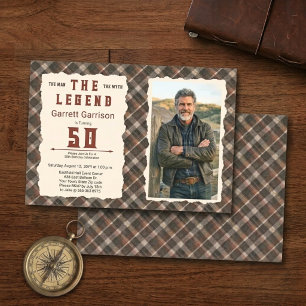 Invitación Hombre Moderno Mito Leyenda Borgoña Cuadro 50 Foto