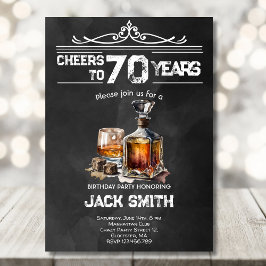 Invitación Hombre sabio y fiesta de cumpleaños de whisky