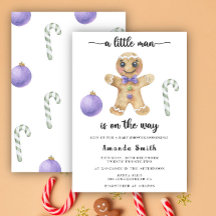 Hombrecito Hombre de Jengibre Navidad Baby Shower