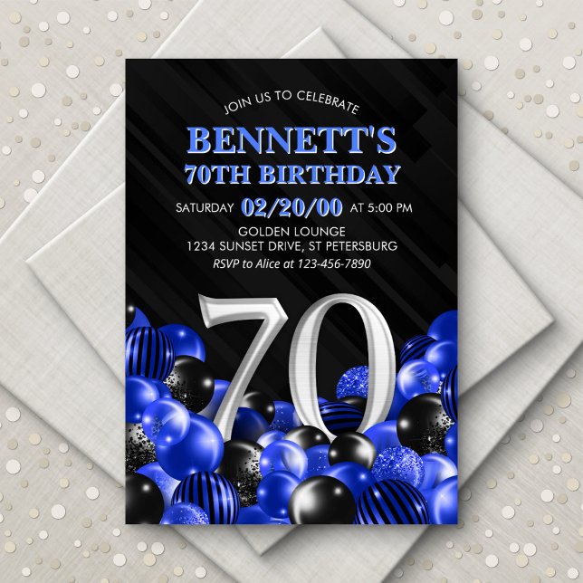 Invitación Hombres Azules 70 cumpleaños (Subido por el creador)