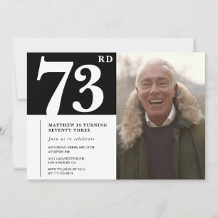 Invitación Hombres blancos y negros 73 años