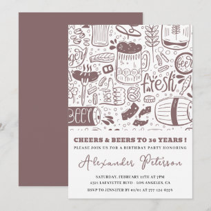 Invitación Hombres Cerveza Vintage Bebidas Rústicas Cumpleaño