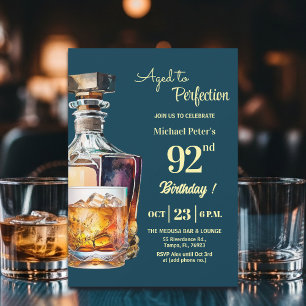 Invitación Hombres de 92 años envejecidos a la perfección Whi