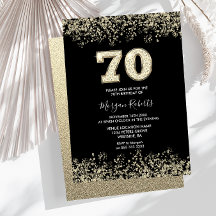 Hombres de Oro y Negro Mujeres Fiesta de Cumpleaño