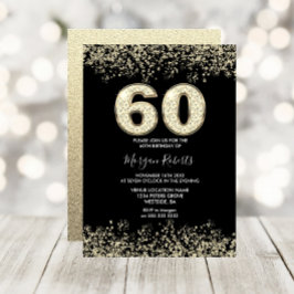 Invitación Hombres de Oro y Negro o Fiesta de Cumpleaños de l