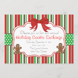 Invitación Hombres de pan de jengibre en el intercambio de ga