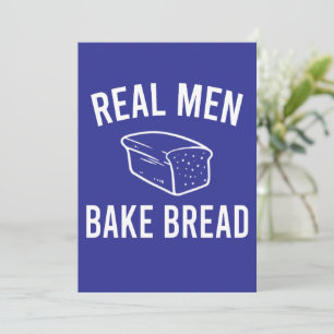 Invitación Hombres de Verdad Hornean Pan - Diseño Divertido d