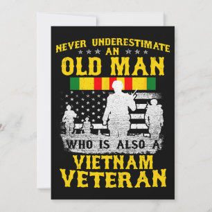 Invitación Hombres Papá Abuelo Vietnam Veteranos Camisas Vint