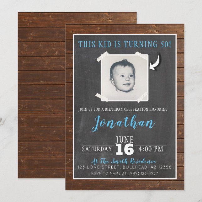 Invitación Hombres por los que este niño se está convirtiendo (Anverso / Reverso)