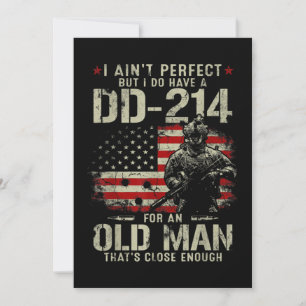 Invitación Hombres que no soy perfecto tengo un veterano del 