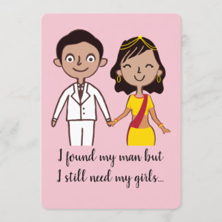 Invitación Hombres y chicas de la dama de honor india