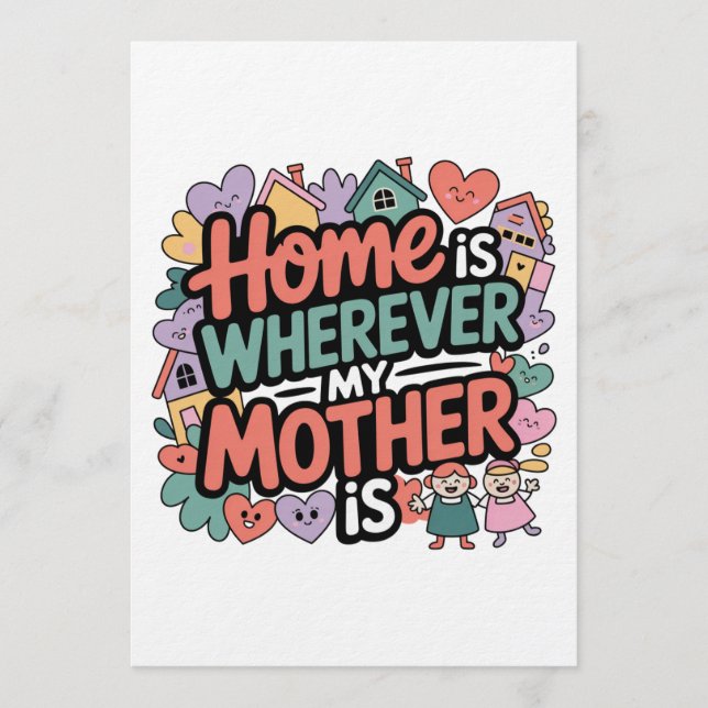 Invitación Home Is Wherever My Mother Is (Anverso)