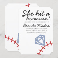 Home Run Bridal Shower Baseball Tema del béisbol