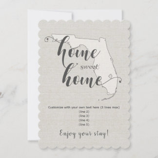 Invitación Home Sweet Home Florida Custom