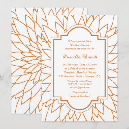 Invitación Homenaje a la ducha de novia, estilo de Dahlia de