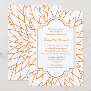 Invitación Homenaje a la ducha de novia, estilo de Dahlia de 