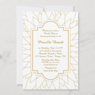 Invitación Homenaje a la ducha de novia, estilo de Dahlia de 