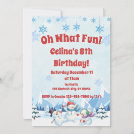 Invitación Homenaje de los hombres de nieve "Oh Qué Diversión