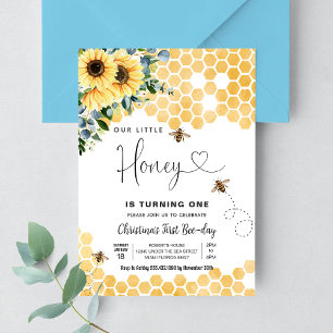 Invitación Honey Bee 1 Abeja Fiesta Cumpleaños