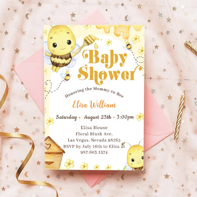 Invitación Honey Bee Baby Shower (Subido por el creador)