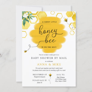 Invitación Honey Bee Baby Shower por correo