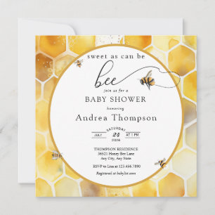 Invitación Honey Bee   Bee Baby Shower