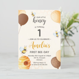 Invitación Honey Bee Fiesta de cumpleaños 1