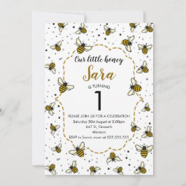 Invitación Honey Bee Fiesta de cumpleaños 1