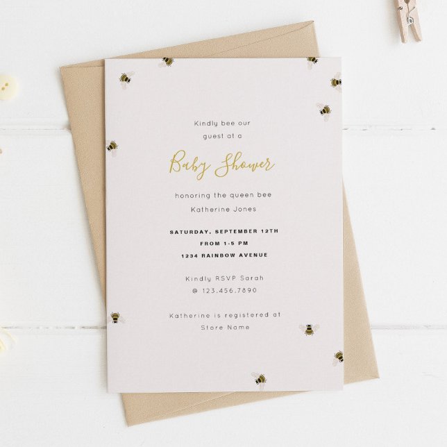 Invitación Honey Bees Baby Shower (Subido por el creador)