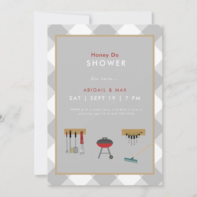 Invitación Honey Do Couples Wedding Shower III (Anverso)