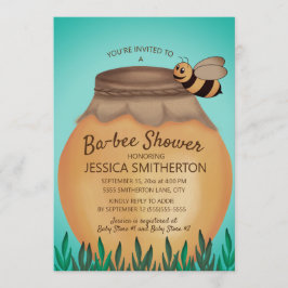 Invitación Honey Pot y Honey Bee Baby Shower