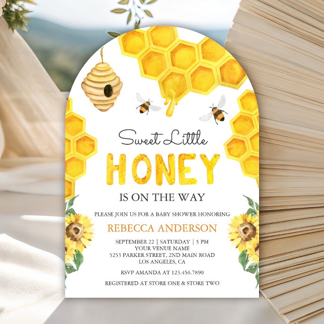 Invitación Honeycomb Beehive Sweet Honey Bee Baby Shower (Subido por el creador)
