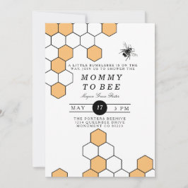 Invitación Honeycomb moderno | Bumblebee Baby Shower
