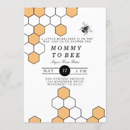 Invitación Honeycomb moderno | Bumblebee Baby Shower