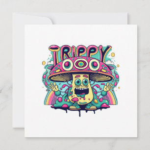 Invitación Hongo Feliz Alucinógeno