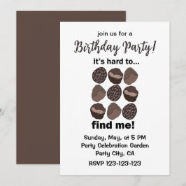 Invitación Hongos de Trufa Es Difícil Encontrarme Divertido C