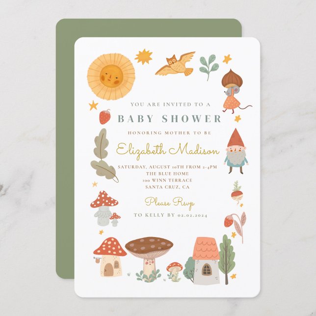 Invitación honhroom Garden Gnome Baby Shower (Subido por el creador)