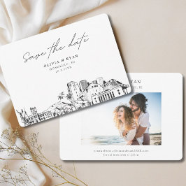 Invitación Honolulu Boda Modern Save the Date