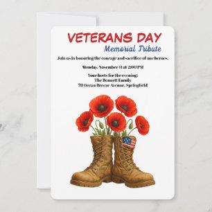 Invitación Honrando a los Héroes   Tributo al Día de los Vete