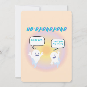 Invitación Ho'oponopono Ghosts Healing y Funny Two-Tone