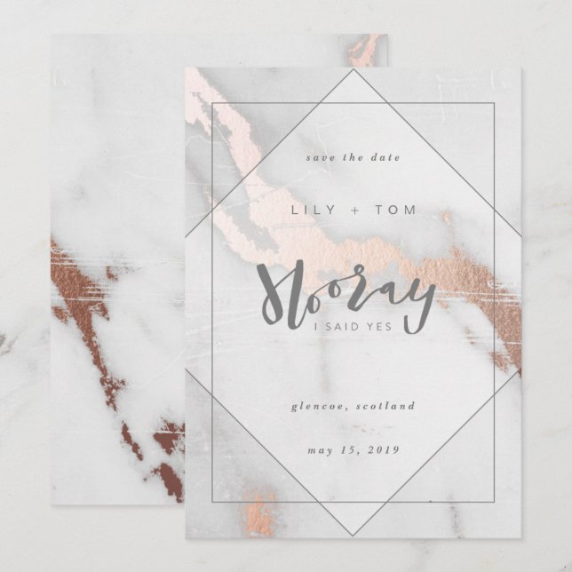 INVITACIÓN ¡HOORAY, DIJE QUE SÍ! (Anverso / Reverso)