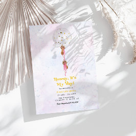 Invitación Hooray, ¡es mi día! Fiesta mínima de cumpleaños