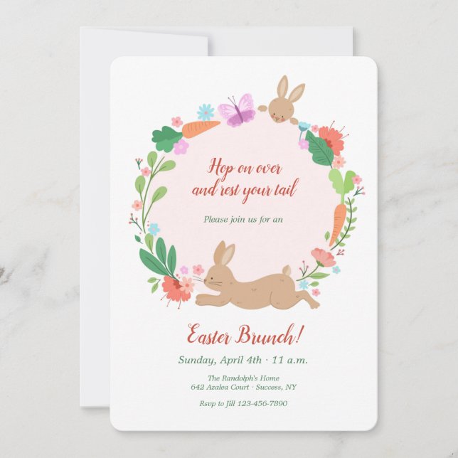 Invitación Hop On East Brunch (Anverso)