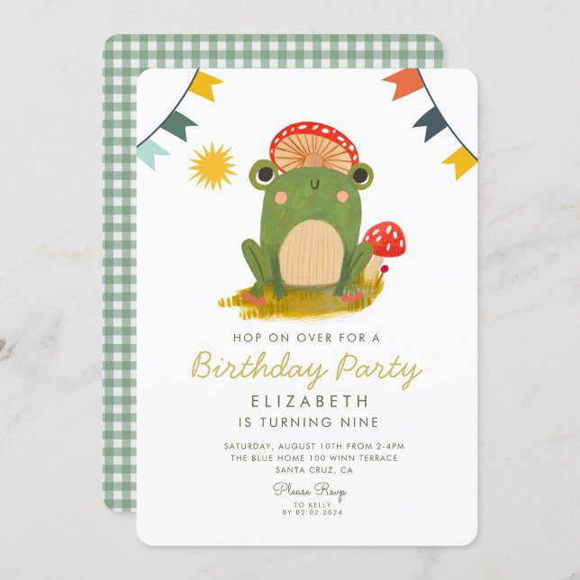 Invitación Hop on Frog Birday (Subido por el creador)